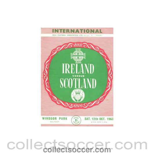1963 - Ireland v Scotland official programme 12/10/1963 - Collect Soccer