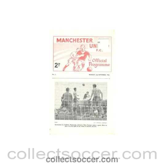 1963 - Manchester United v Chesterfield Reserves official programme 02/09/1963 - Collect Soccer