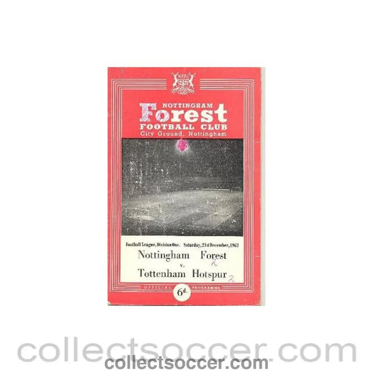 1963 - Nottingham Forest v Tottenham Hotspur official programme 21/12/1963 - Collect Soccer