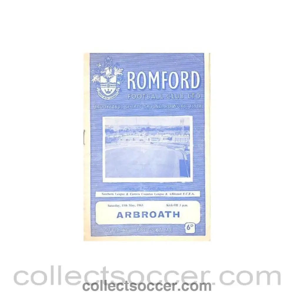 1963 - Romford v Arbroath official programme 11/05/1963 - Collect Soccer