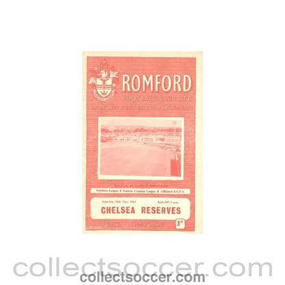 1963 - Romford vChelsea Reserves official programme 18/05/1963 - Collect Soccer