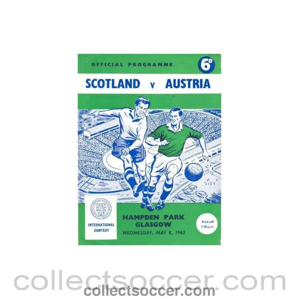 1963 Scotland v Austria official programme 08/05/1963 - Collect Soccer