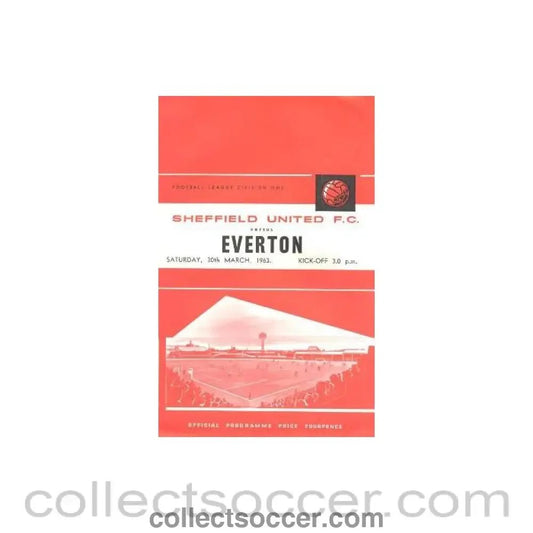 1963 - Sheffield United Everton official programme 30/03/1963 - Collect Soccer