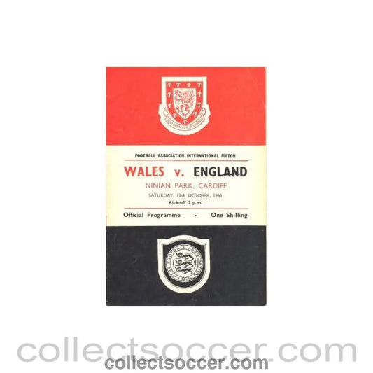 1963 - Wales v England official programme 12/10/1963 - Collect Soccer