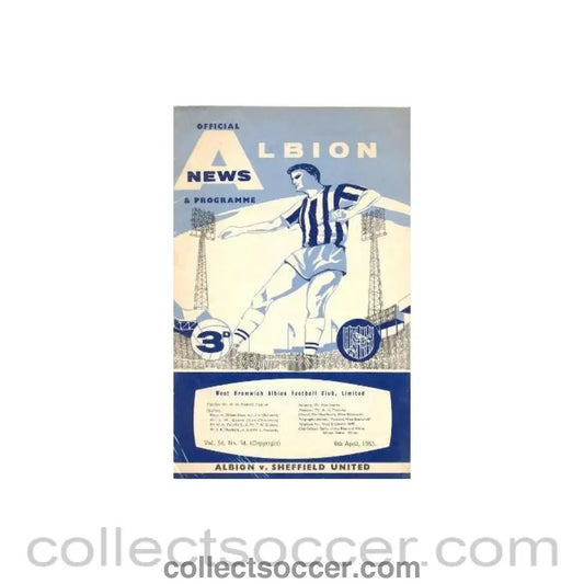 1963 - West Bromwich Albion v Sheffield United official programme 06/04/1963 - Collect Soccer