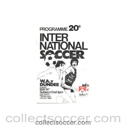 1963 - Western Australia v Dundee official programme 14/05/1963 - Collect Soccer