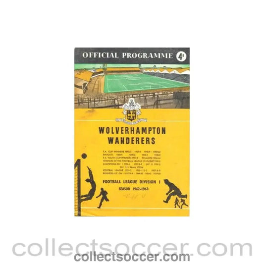 1963 - Wolverhampton Wanderers v Sheffield United official programme 19/01/1963 Football League - Collect Soccer
