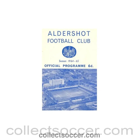 1964 - Aldershot v York City official programme 17/10/1964