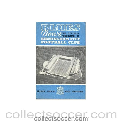 1964 - Birmingham City vChelsea official programme 21/11/1964 - Collect Soccer