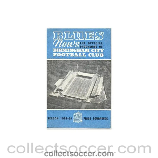 1964 - Birmingham City vChelsea official programme 21/11/1964