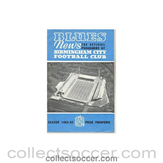 1964 - Birmingham City vChelsea official programme 23/09/1964