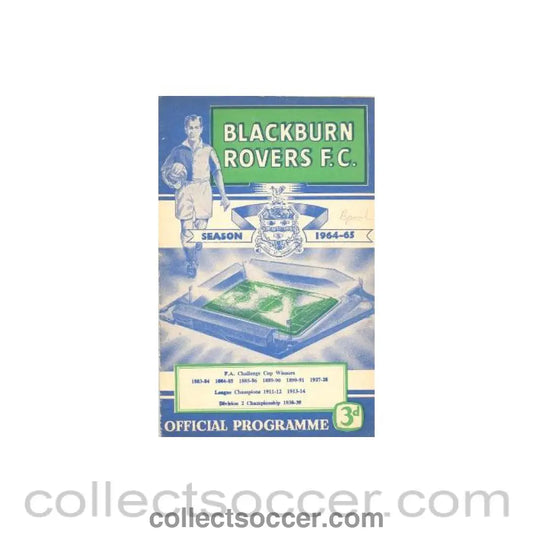 1964 - Blackburn Rovers v Blackpool official programme 02/09/1964