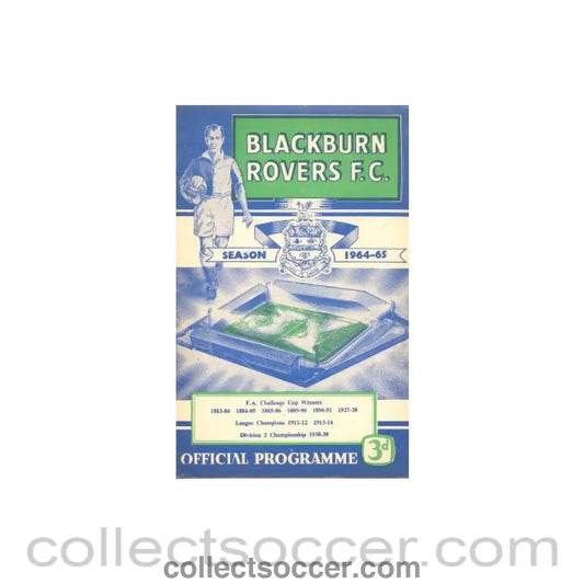 1964 - Blackburn Rovers v Liverpool official programme 29/08/1964