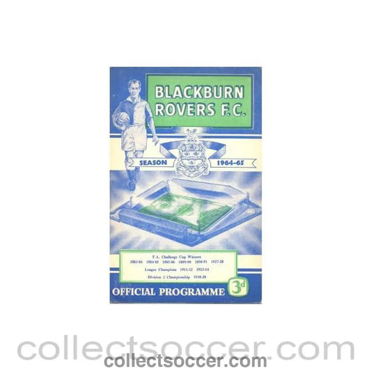 1964 - Blackburn Rovers v Sheffield Wednesday official programme 12/12/1964 - Collect Soccer