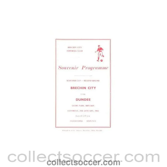 1964 - Brechin City v Dundee official programme 25/01/1964 - Collect Soccer