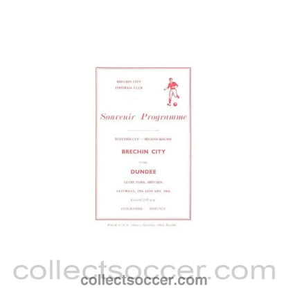 1964 - Brechin City v Dundee official programme 25/01/1964 - Collect Soccer