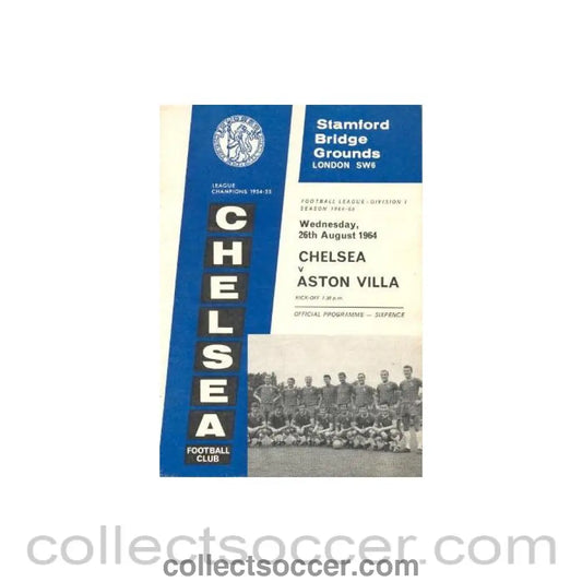 1964 - Chelsea v Aston Villa official programme 26/08/1964