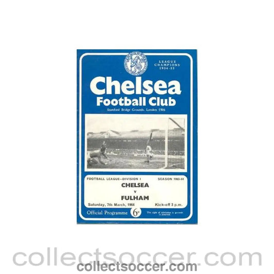 1964 - Chelsea v Fulham official programme 07/03/1964