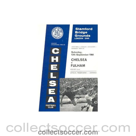 1964 - Chelsea v Fulham official programme 12/09/1964