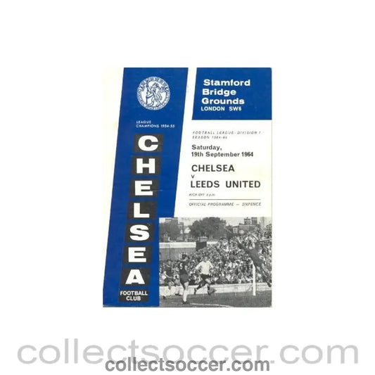 1964 - Chelsea v Leeds United official programme 19/09/1964