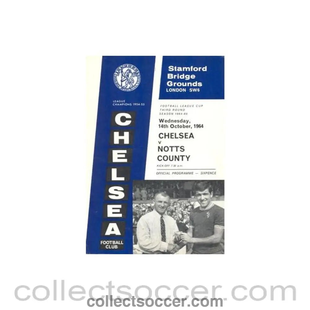 1964 - Chelsea V Notts County Football League 14/10/1964 - Collect Soccer