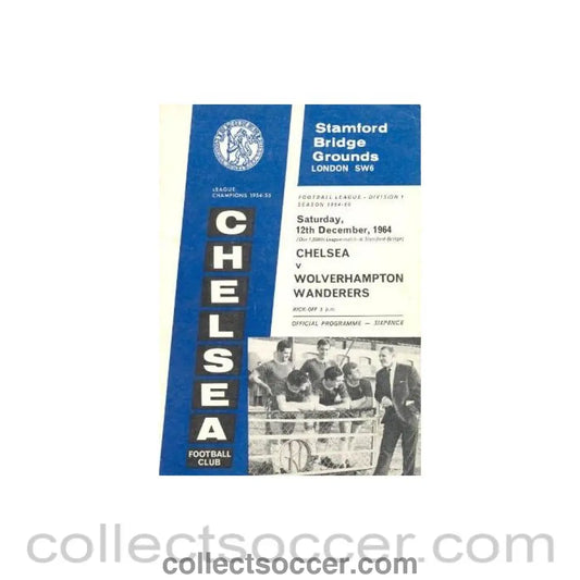 1964 - Chelsea v Wolverhampton Wanderers official programme 12/12/1964