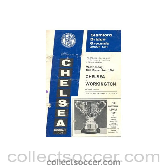 1964 - Chelsea v Workington official programme 16/12/1964 very rare!