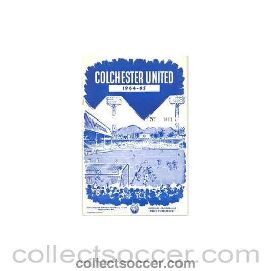 1964 - Colchester United v Oldham Athletic official programme 26/09/1964 - Collect Soccer