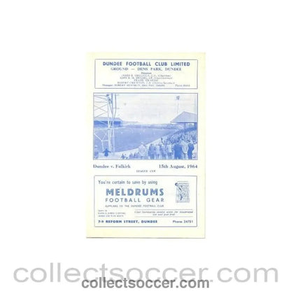 1964 - Dundee v Falkirk official programme 15/08/1964 League Cup - Collect Soccer