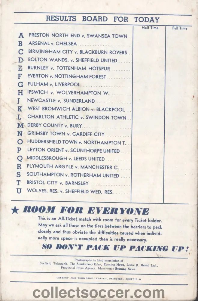 1964 FA Cup Semi Final Manchester United v West Ham United Programme - Collect Soccer