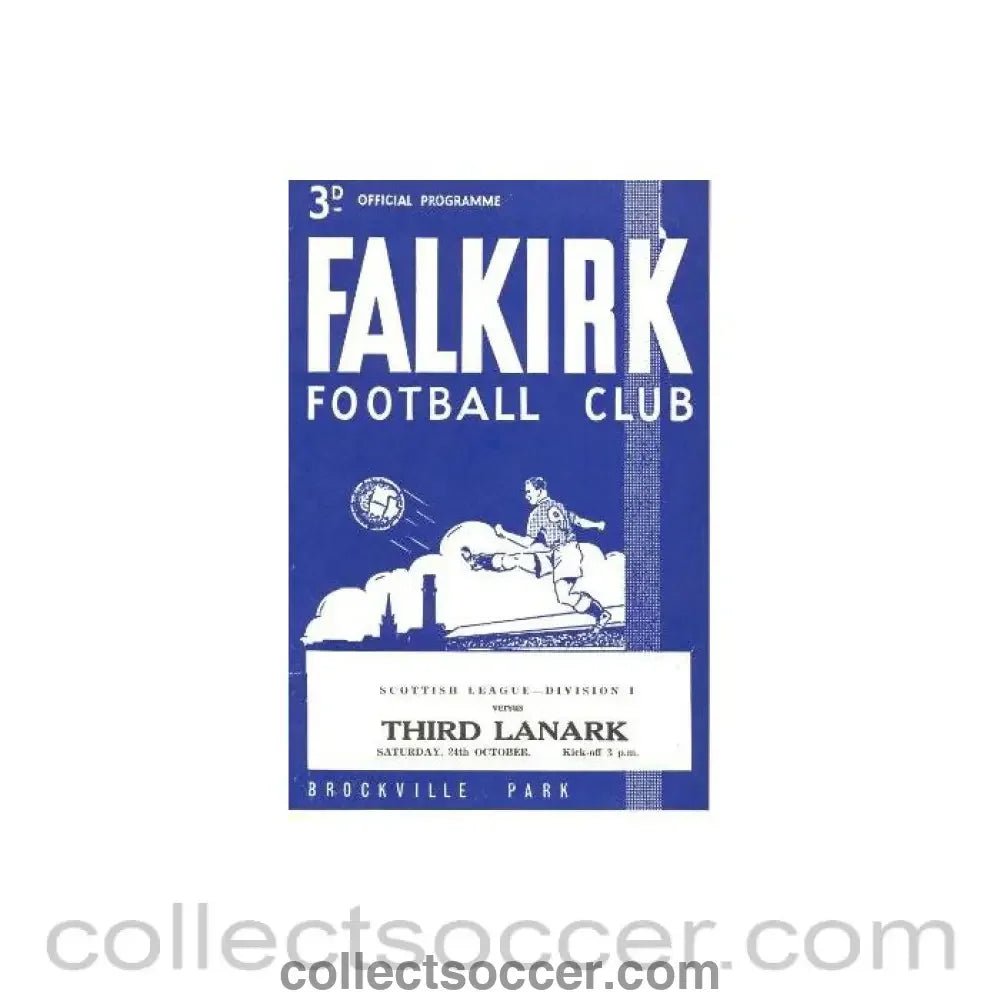 1964 - Falkirk v Third Lanark official programme 24/10/1964 - Collect Soccer
