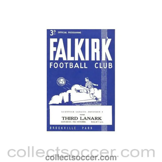 1964 - Falkirk v Third Lanark official programme 24/10/1964 - Collect Soccer