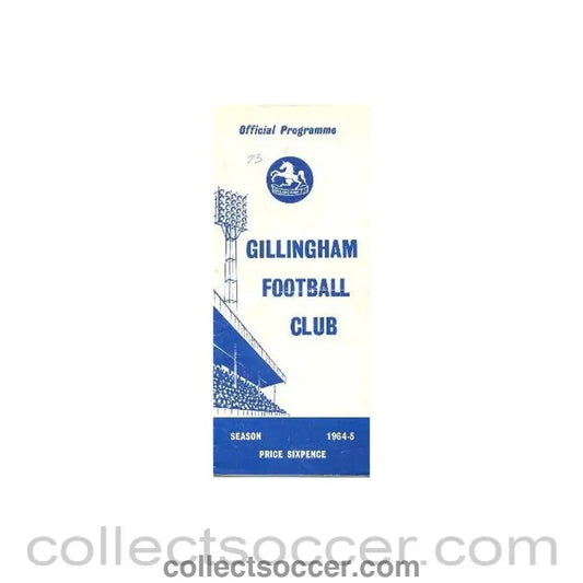 1964 - Gillingham v Watford official programme 29/08/1964 - Collect Soccer