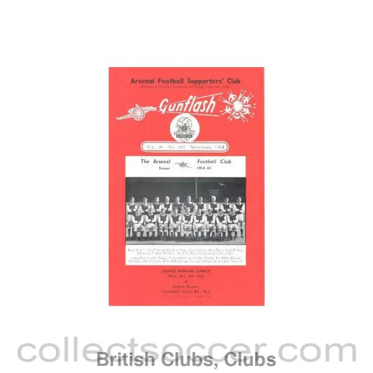 1964 - Gunflash - Arsenal fanzine No: 163 of November 1964