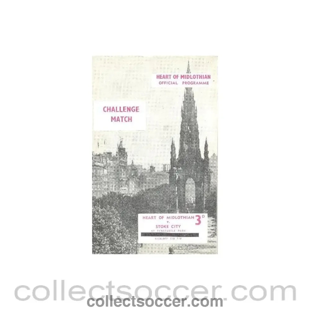1964 - Heart of Midlothian v Stoke City official programme 19/10/1964 - Collect Soccer