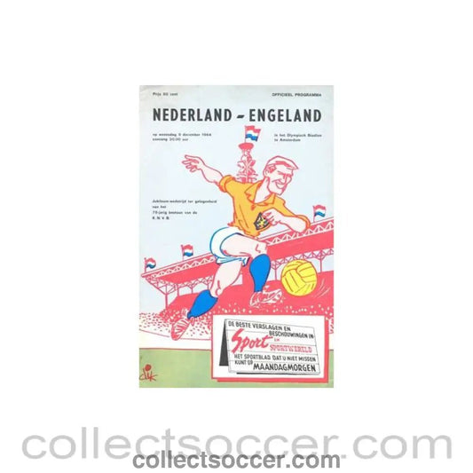 1964 Holland v England official programme 09/12/1964 - Collect Soccer