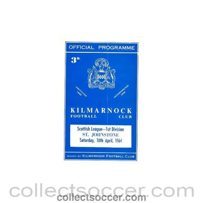 1964 - Kilmarnock v St. Johnstone official programme 18/04/1964 - Collect Soccer