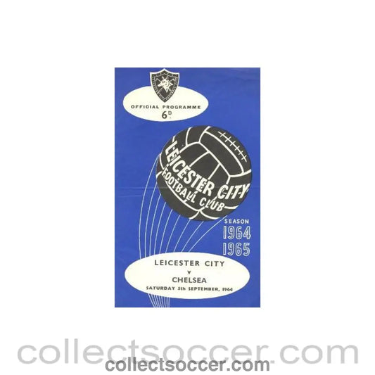 1964 - Leicester City vChelsea official programme 05/09/1964 - Collect Soccer