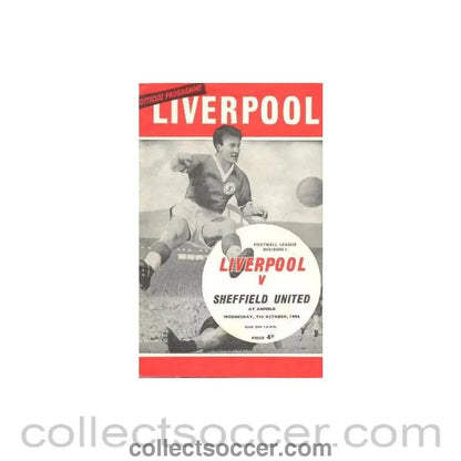 1964 - Liverpool v Sheffield United official programme 07/10/1964 - Collect Soccer