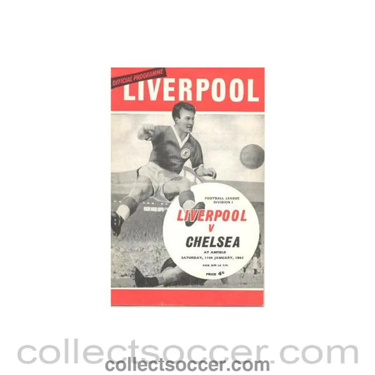 1964 - Liverpool vChelsea official programme 11/01/1964