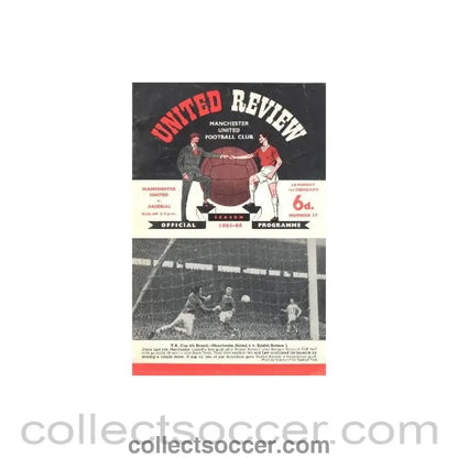 1964 - Manchester United v Arsenal official programme 01/02/1964 - Collect Soccer