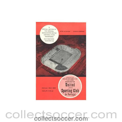 1964 - Manchester United v Sporting Club de Portugal official programme 26/02/1964 - Collect Soccer