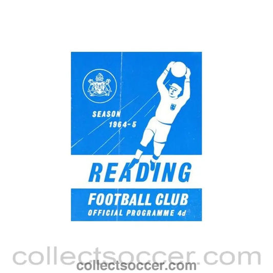 1964 - Reading v Queen's Park Rangers official programme 16/09/1964 Football League Cup - Collect Soccer