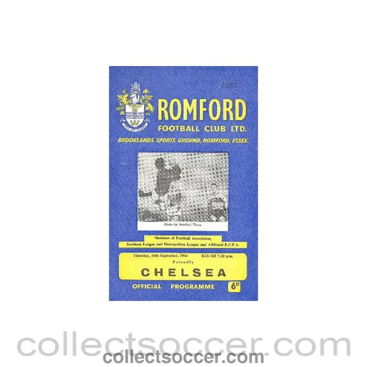 1964 - Romford vChelsea official programme 10/09/1964