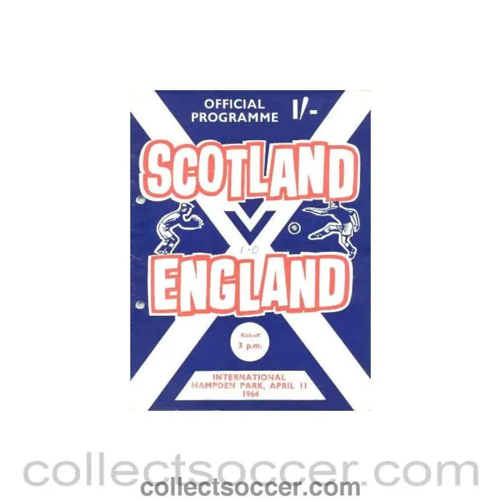 1964 Scotland v England official programme 11/04/1964 - Collect Soccer