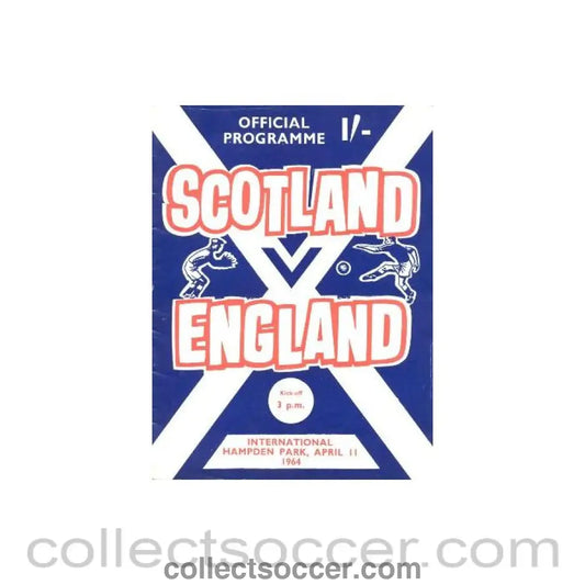 1964 Scotland v England official programme 11/04/1964 - Collect Soccer