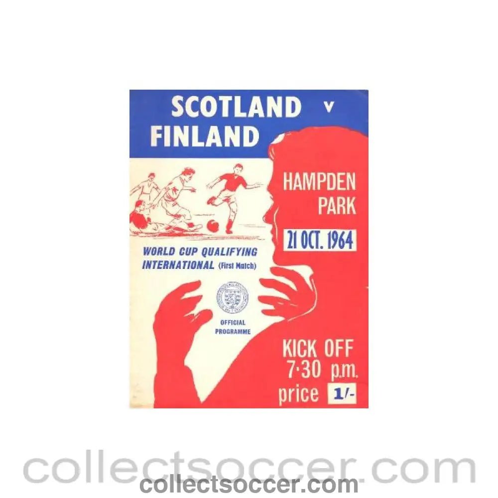 1964 Scotland v Finland official programme 21/10/1964 - Collect Soccer