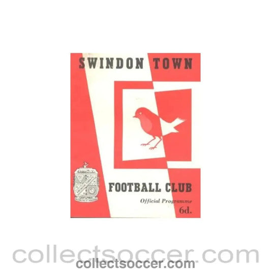 1964 - Swindon Town v West Ham United official programme 15/02/1964 - Collect Soccer