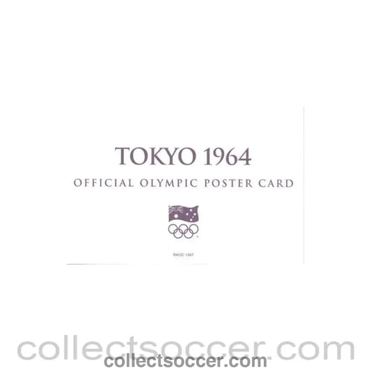 1964 - Tokyo 1964 Official Olympic Poster Card - Collect Soccer