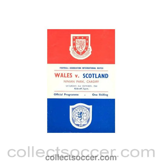 1964 - Wales v Scotland official programme 03/10/1964 - Collect Soccer